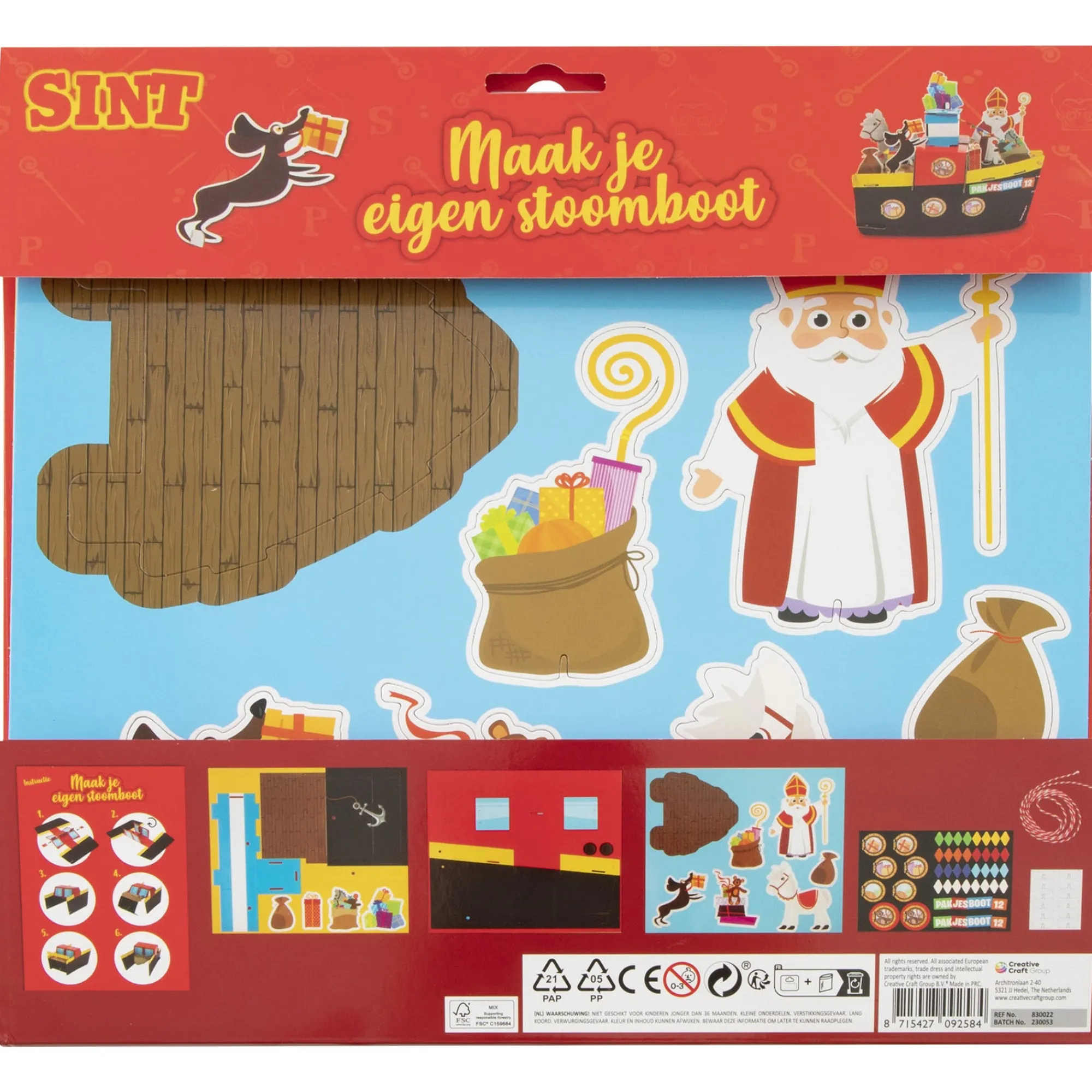 Creative Craft Group Kerstdecoratie>Maak je eigen boot Sint