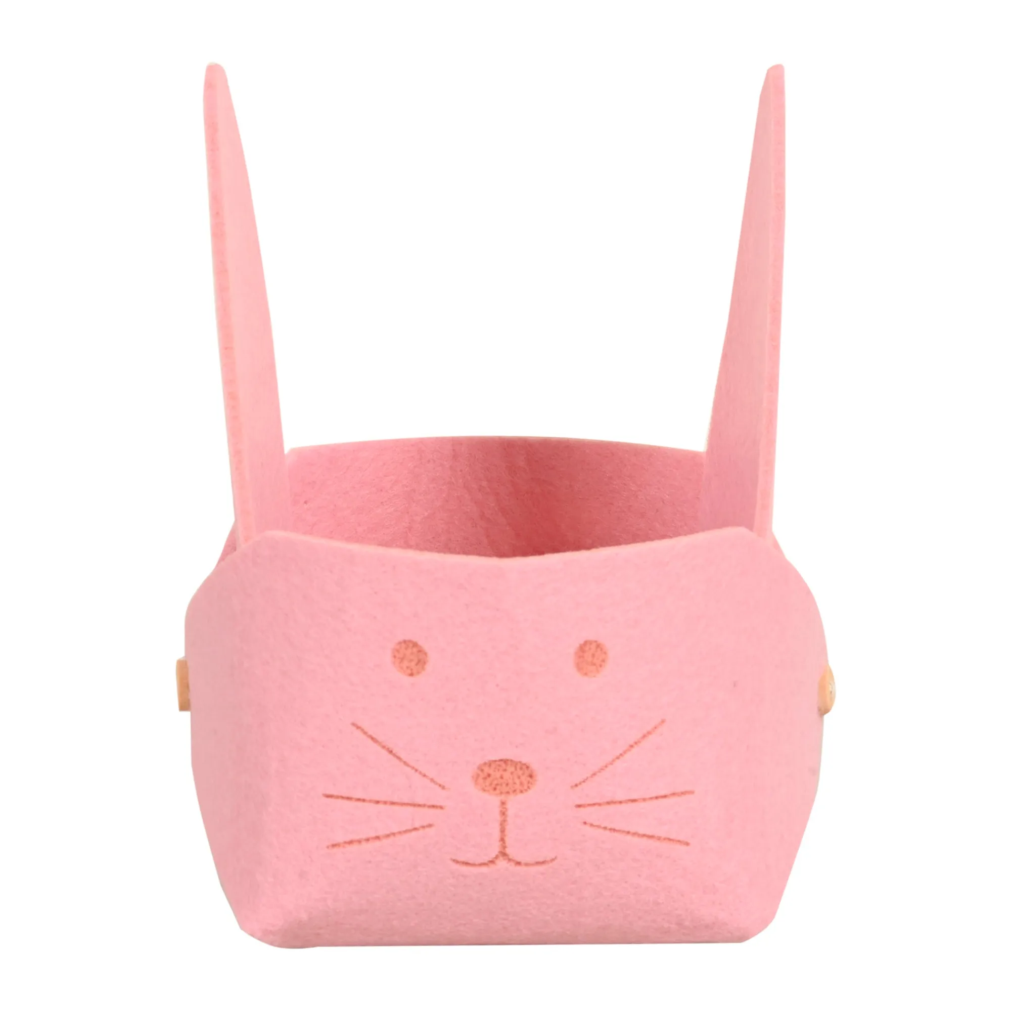 Pasen|Woondecoratie>Mand konijn 19cm roze