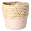 Woondecoratie>Mand Rachel rond roze 18 x 18 cm