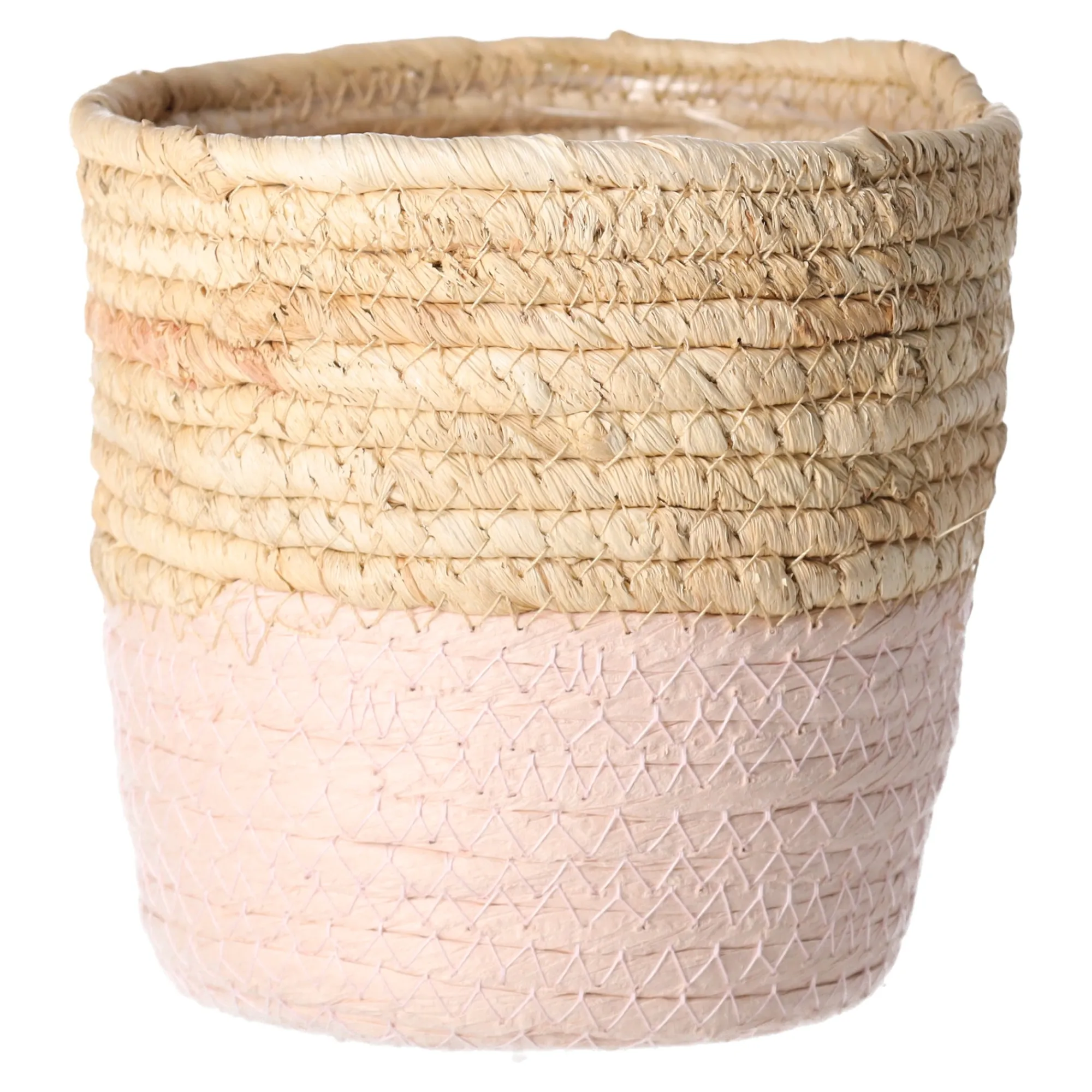 Woondecoratie>Mand Rachel rond roze 14 x 14 cm