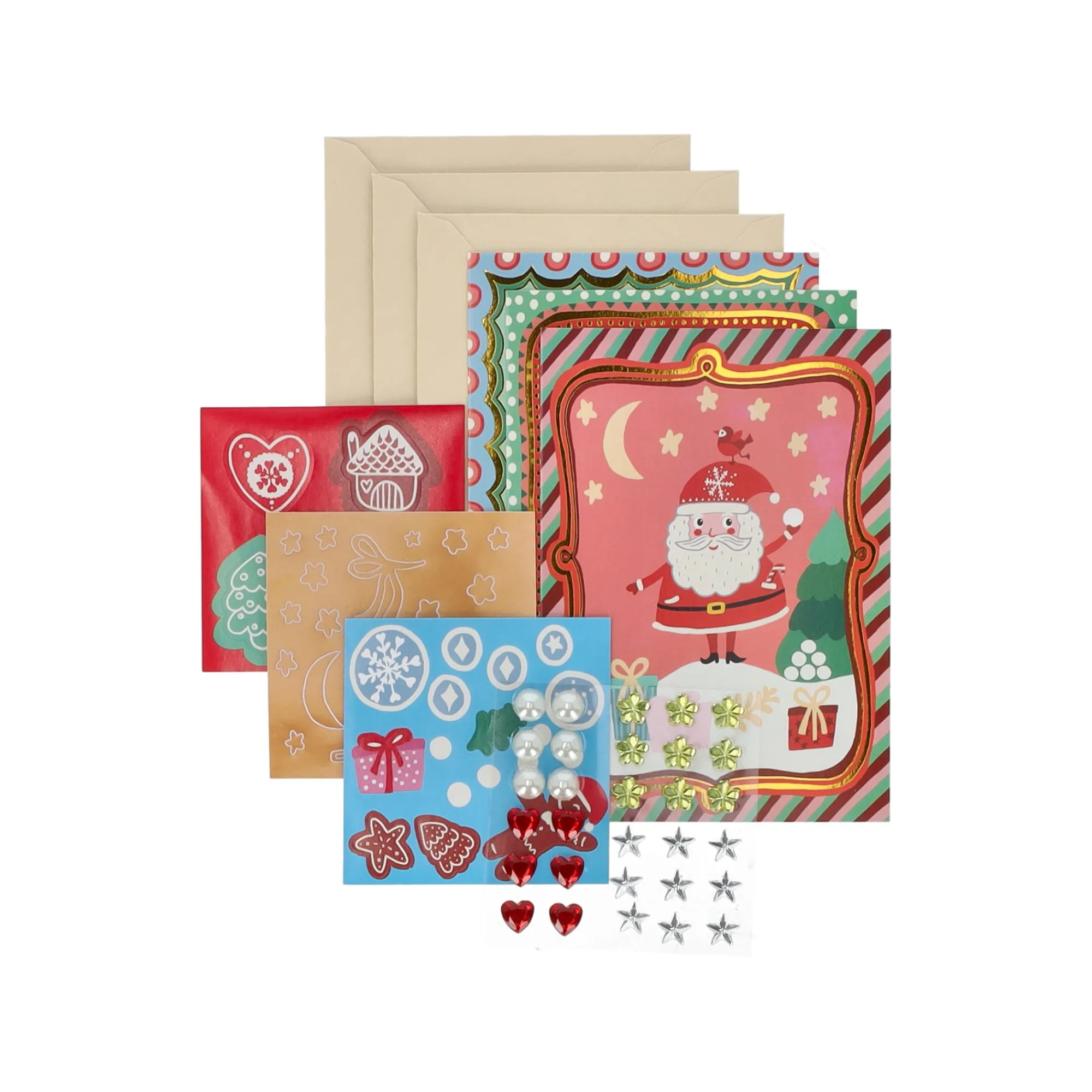 Creative Craft Group Kerstdecoratie>MYO kerstkaarten 3st