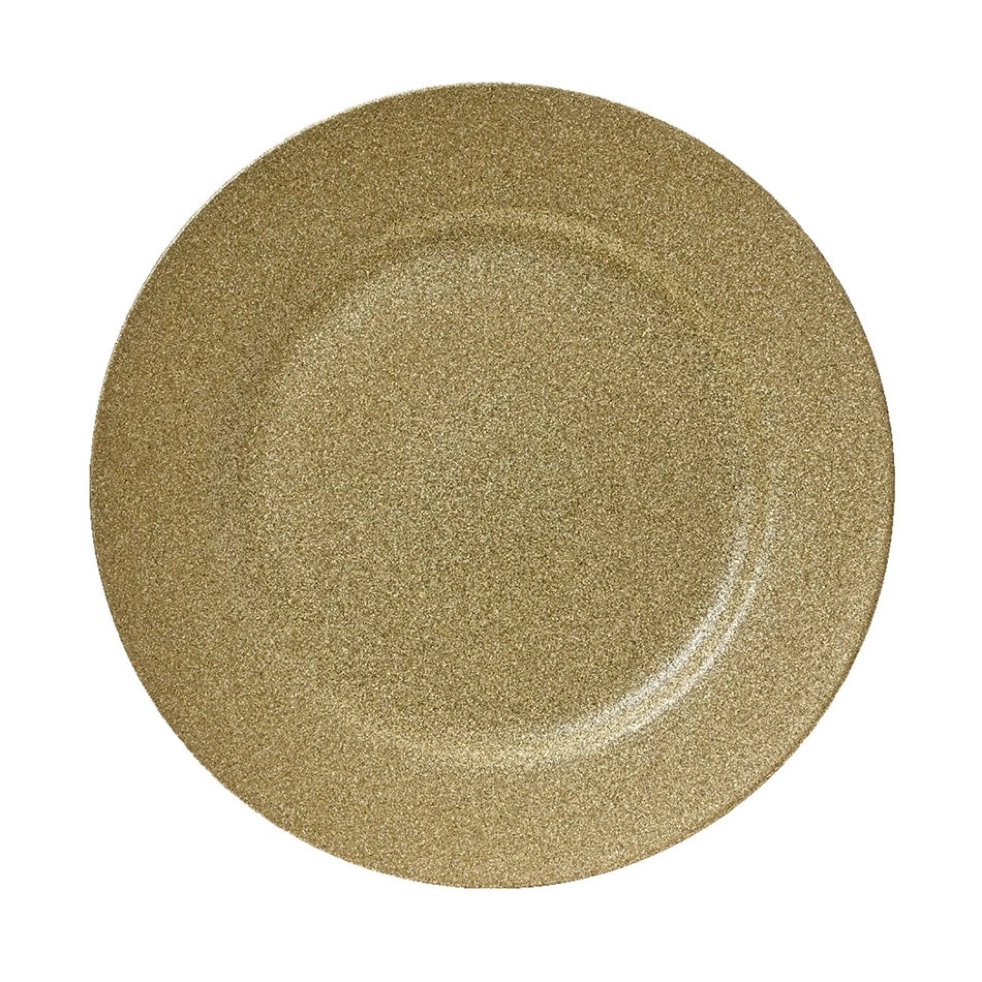 Kaemingk Kerstdecoratie>Onderbord glitter goud 33 cm