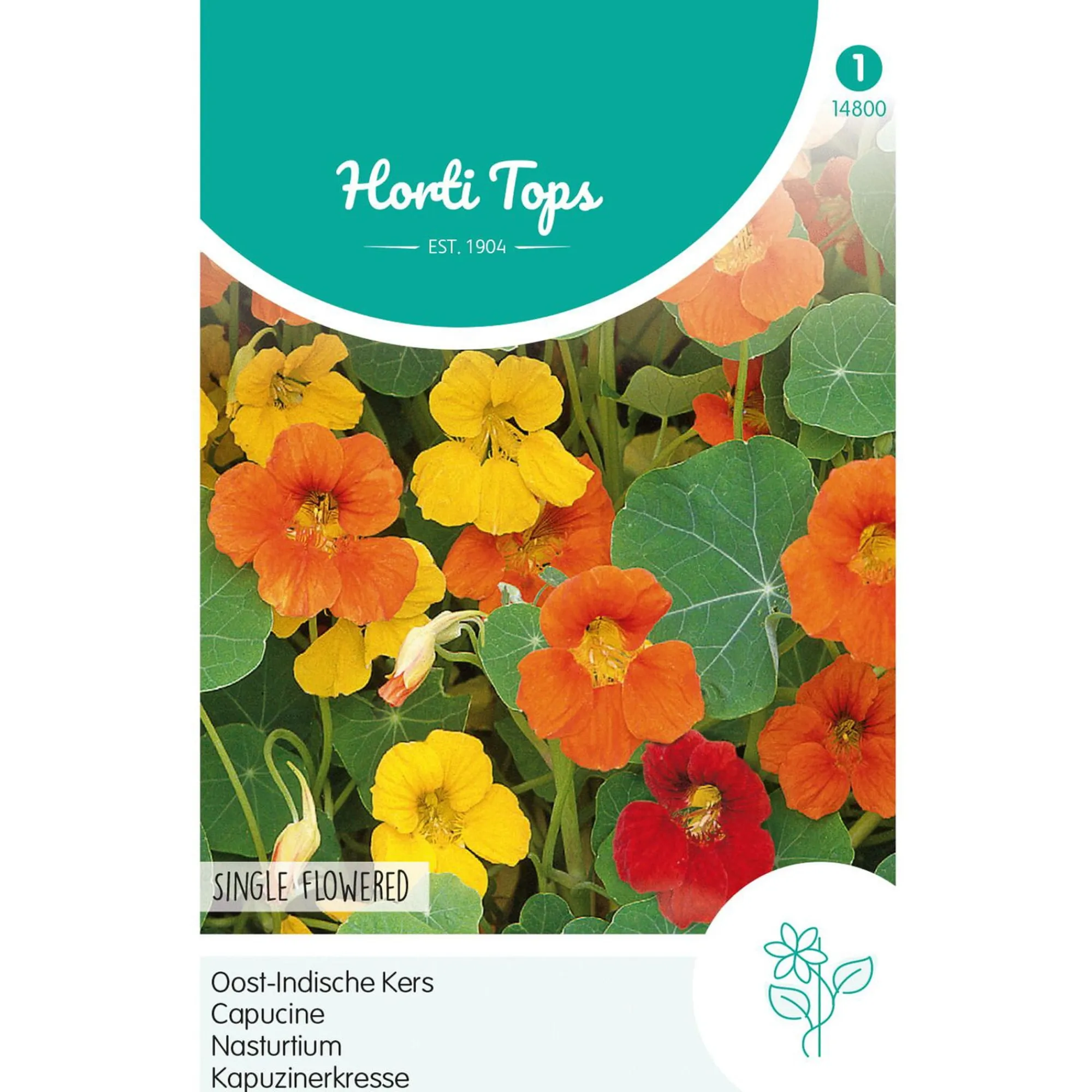 Horti Tops Moestuin>Oost-Indische Kers enkelbloemig mix