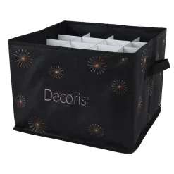Decoris Kerstballen>Opbergdoos kerstbal polyester