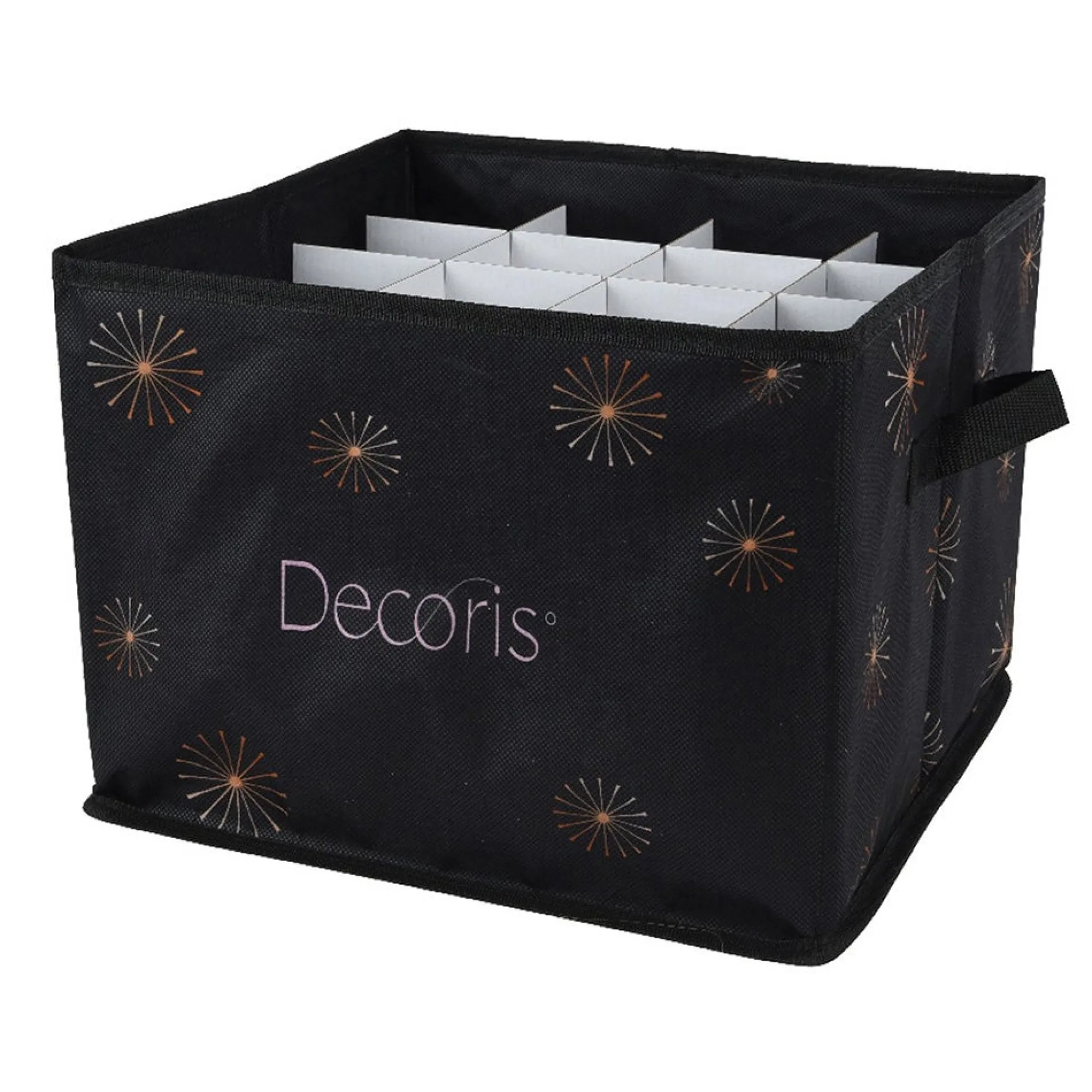 Decoris Kerstballen>Opbergdoos kerstbal polyester