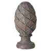 O'malley Woondecoratie>Ornament hout op voet grijs 17 cm