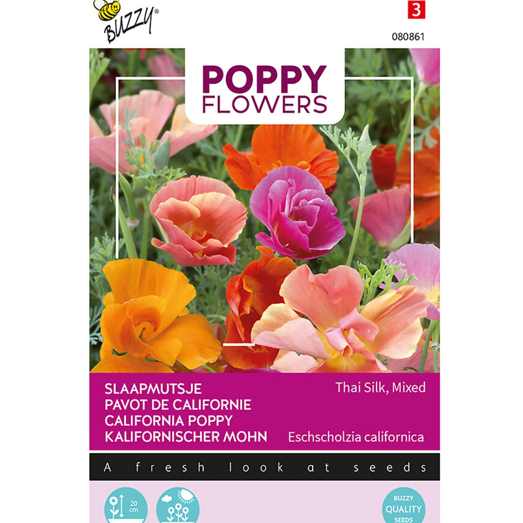 Buzzy Moestuin>Papaver Thai Silk
