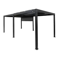 Bois le Duc Overkapping Tuin>Pergola Varzo Antraciet 3 x 6 m