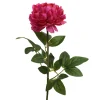 Everlands Kunstplanten En Kunstbloemen>Pioen fuchsia 72 cm