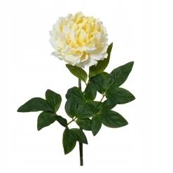 Everlands Kunstplanten En Kunstbloemen>Pioen op steel 70 cm zacht geel