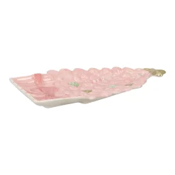 Kerstdecoratie>Plaat huis 32x20cm roze