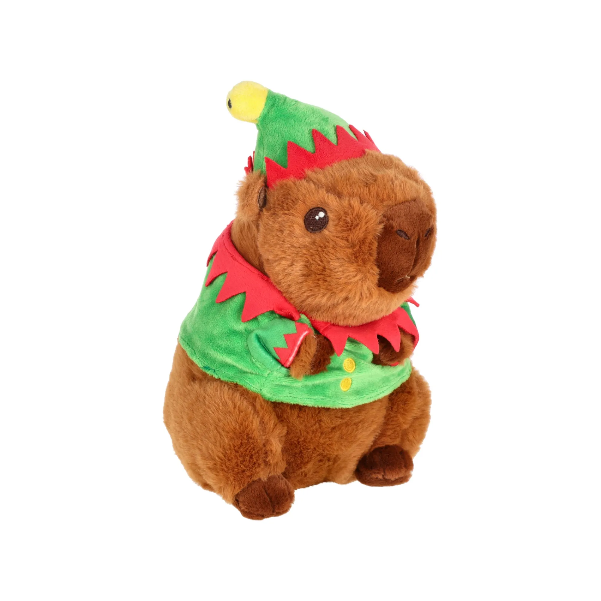 Kerstdecoratie>Pluche capibara kerst 24 cm