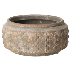 Mega Collections Vazen En Potten>Pot Jar Low Adana Dot Aged 24 cm