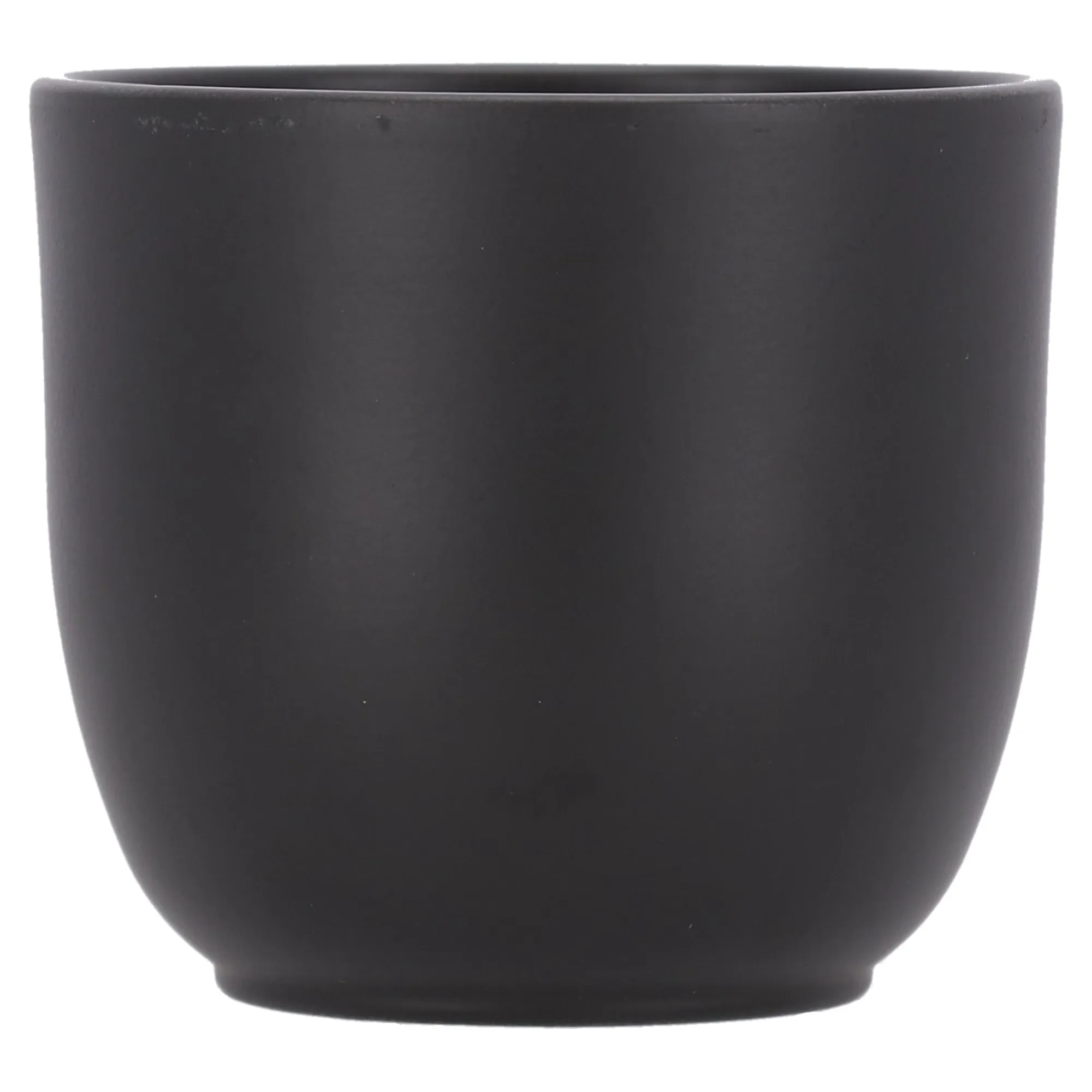 Mica Decorations Vazen En Potten>Pot Tusca rond zwart mat 9 x 10 cm