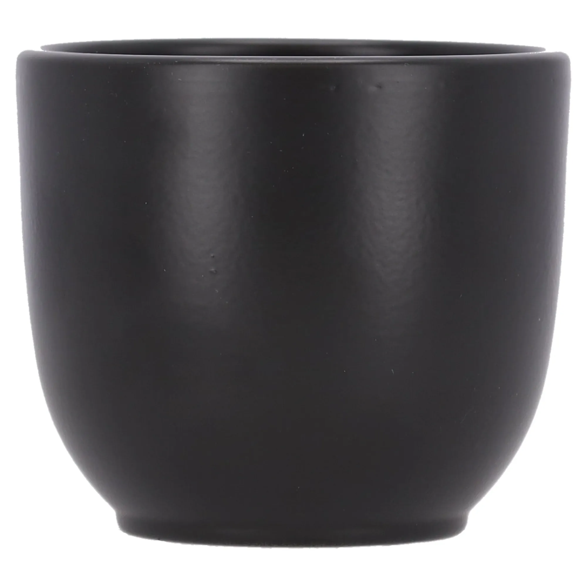 Mica Decorations Vazen En Potten>Pot Tusca rond zwart mat 7 x 8 cm