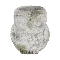 Vazen En Potten>Pot uil 15 cm cement