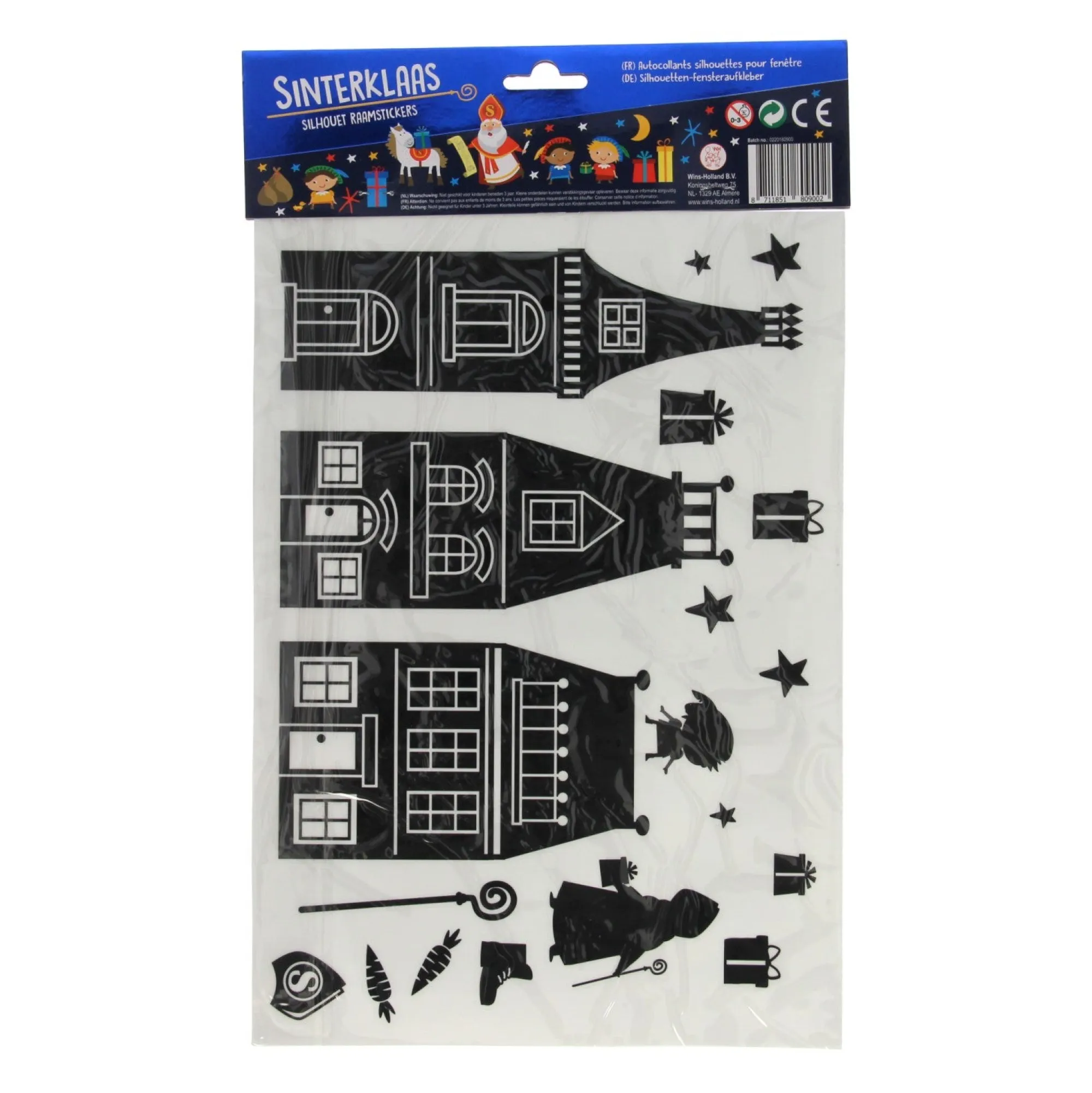 Wins Holland Kerstdecoratie>Raamstickers silhouet