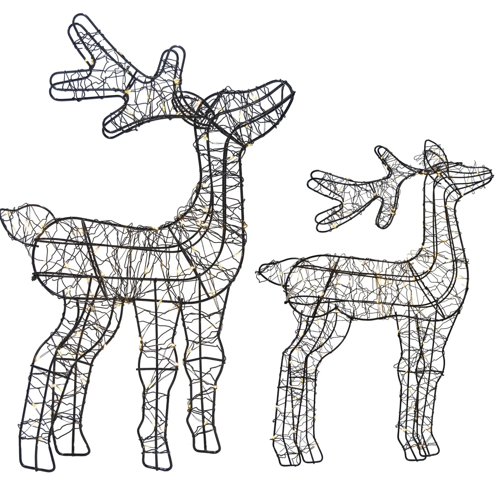 O'malley Kerstdecoratie|Kerstverlichting>Rendierduo 260 LED classic white