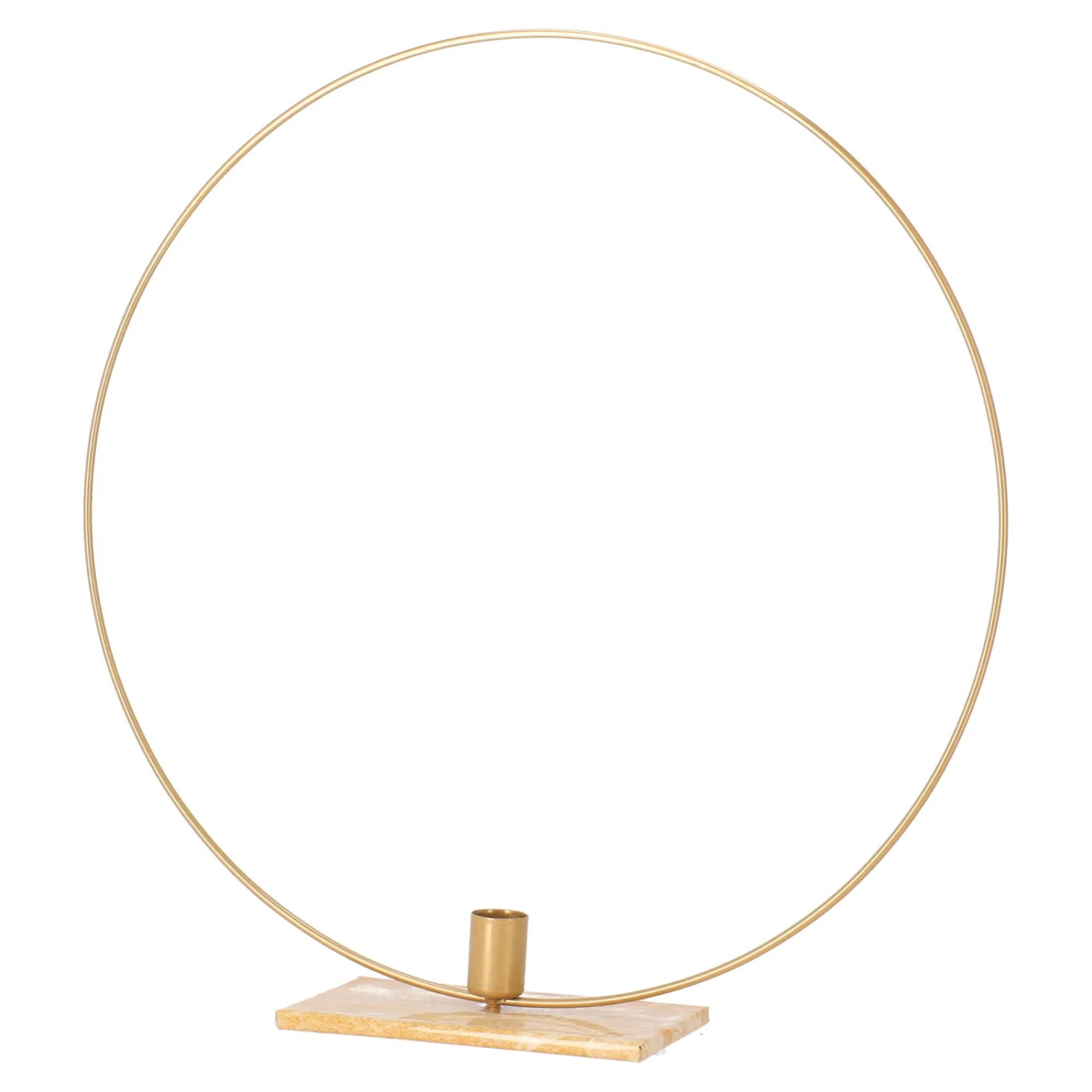Van Cranenbroek Kaarsen>Ring op voet kaarshouder diner 40 cm goud