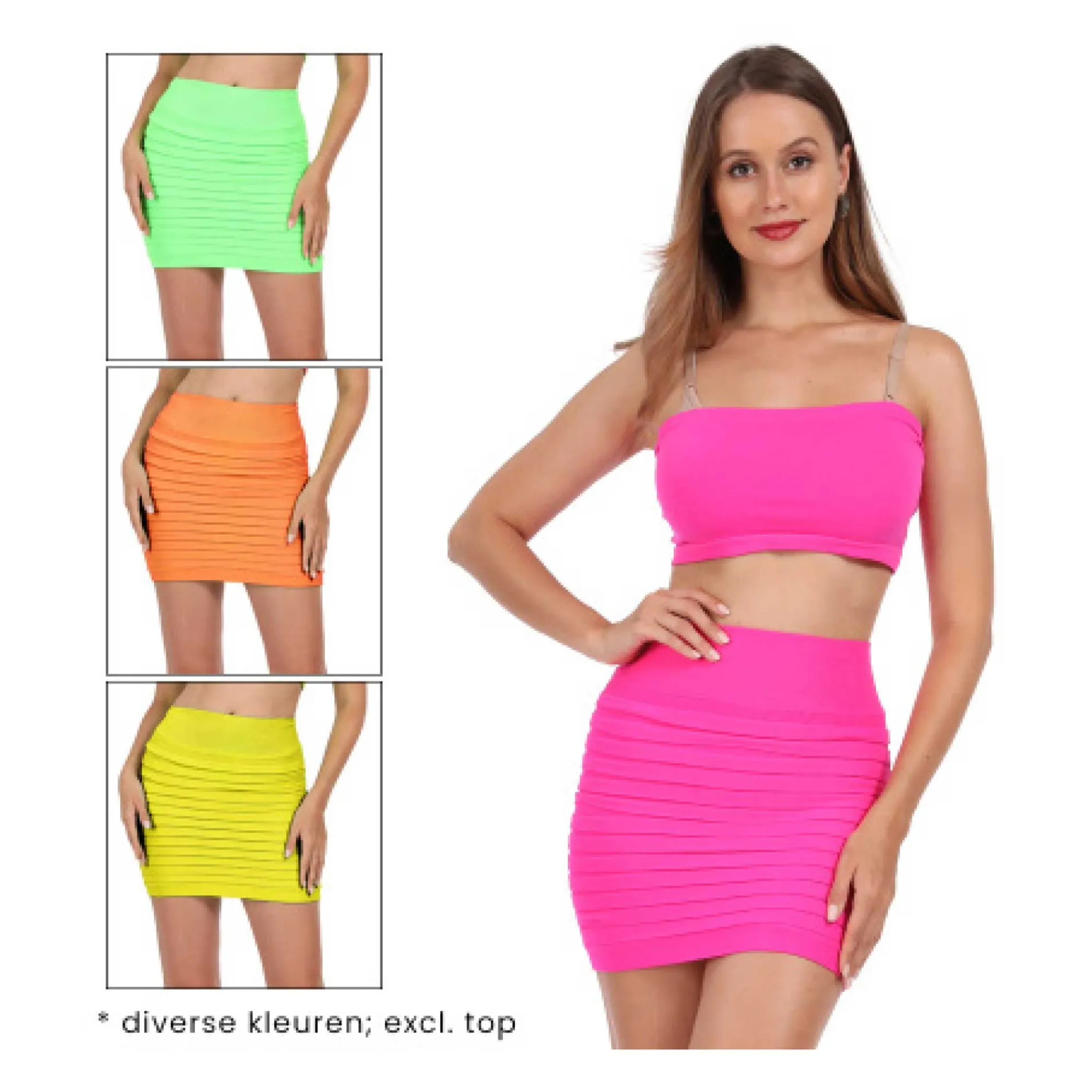 Van Cranenbroek Dameskostuums>Rok dames neon