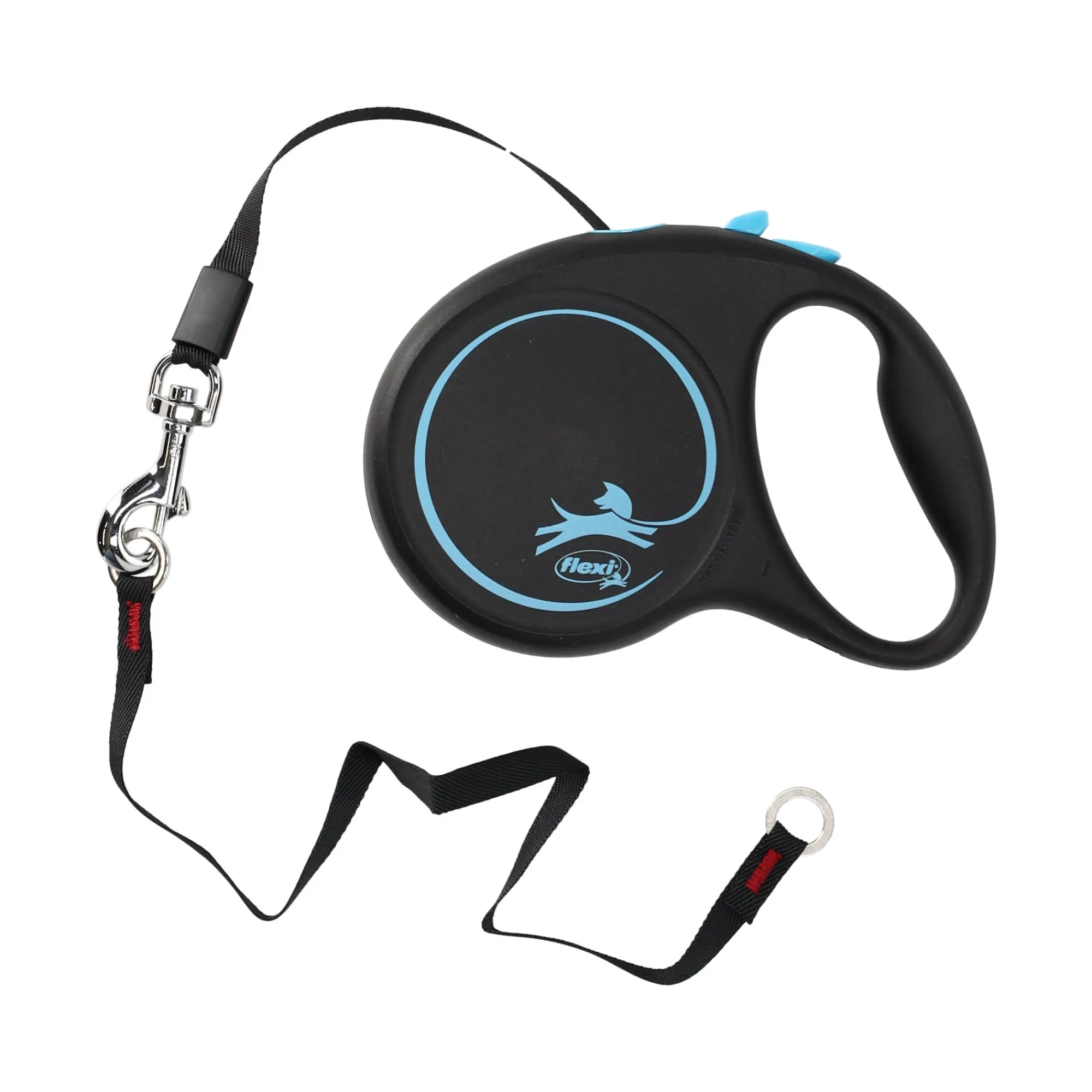 Flexi Hondenriem>Rollijn black dsgn tape M 5M blauw