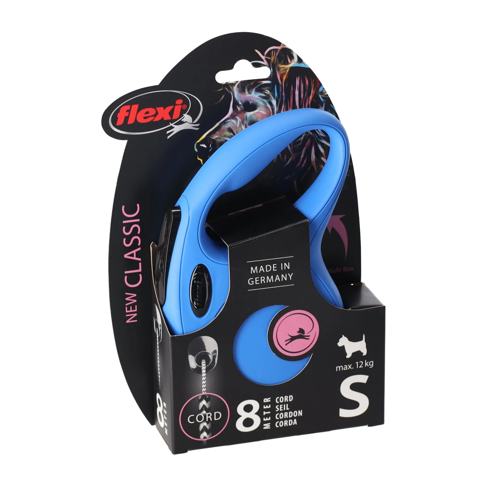 Flexi Hondenriem>Rollijn classic cord S 5m blauw