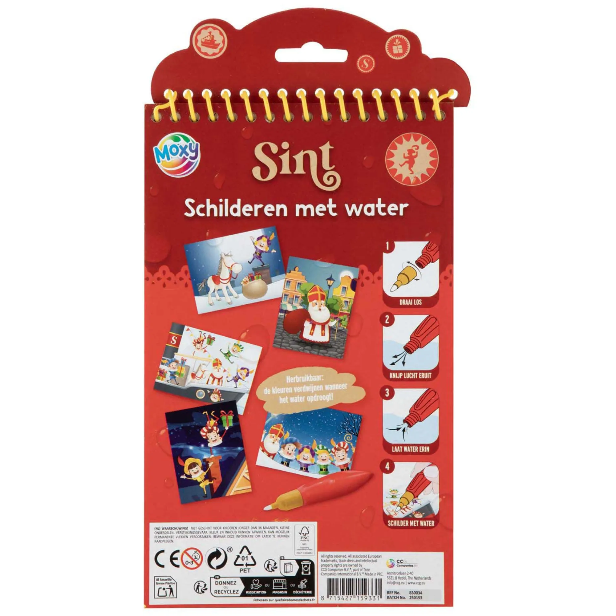 Creative Craft Group Kerstdecoratie>Schilderen met water Sint