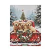 O'malley Kerstdecoratie>Schilderij Truck hond LED 30 x 40 cm
