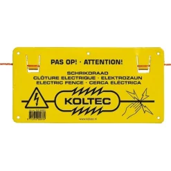 Koltec Afrastering>Schrikdraad bord pas op KO-65