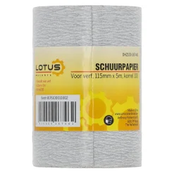 Lotus Verfspullen>Schuurpapier rol verf 115 mm x 5m x K100
