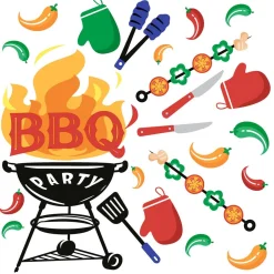 Duni Koken & Tafelen>Servet 33 x 33 cm BBQ mix 20st