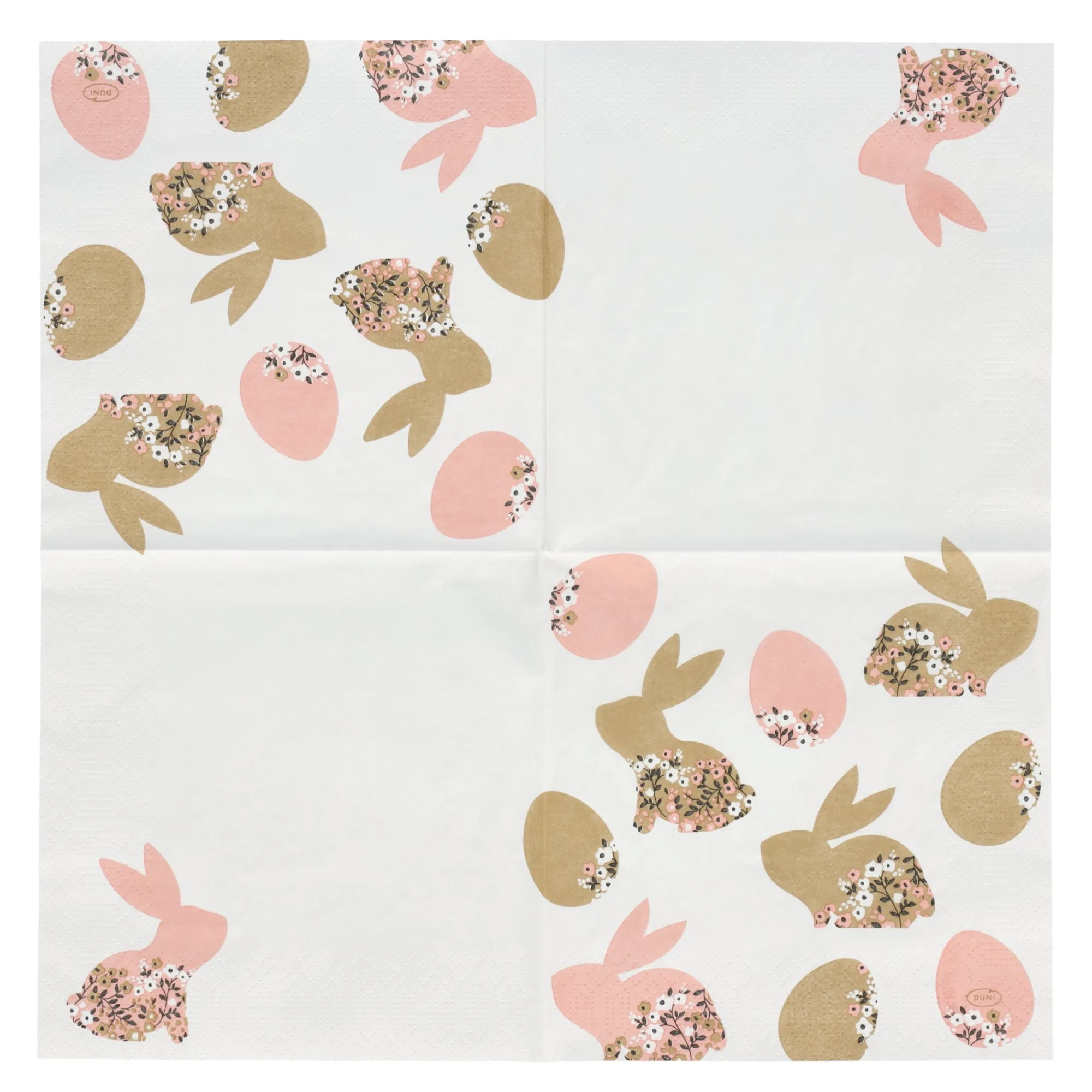 Duni Pasen|Koken & Tafelen>Servet 33x33cm blooming bunnies 20st