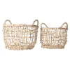 Gusta Woondecoratie>Set van 2 manden wit