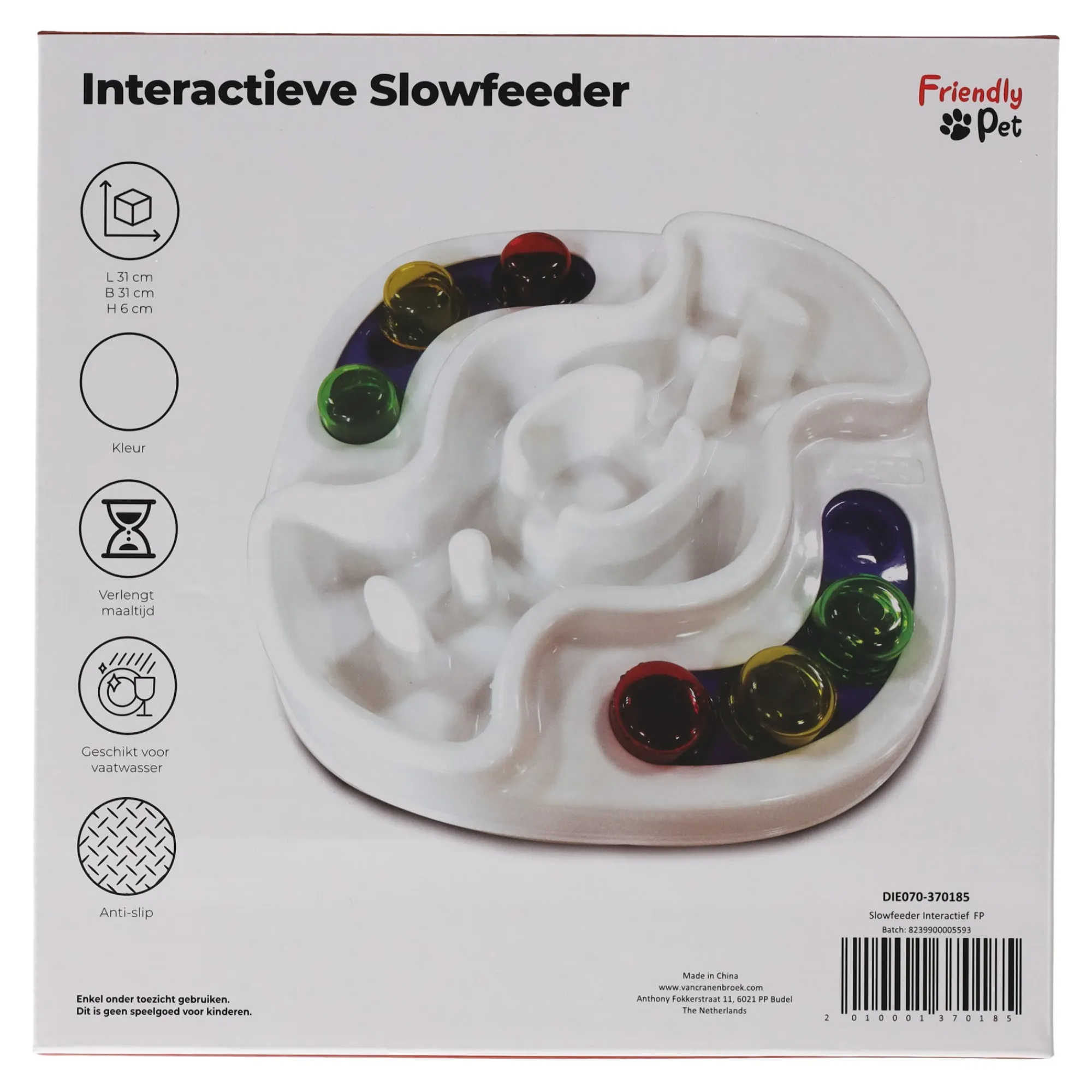 Friendly Pet Drink- En Voerbak Hond>Slowfeeder interactief Inta FP