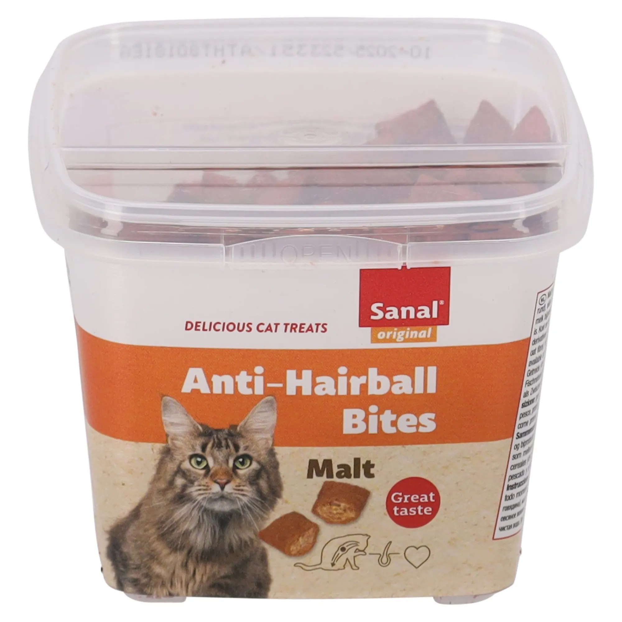 Sanal Kattensnoepjes>Snack kat anti hairball bites 75g