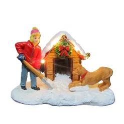 Kerstdorp>Sneeuwschep en hond