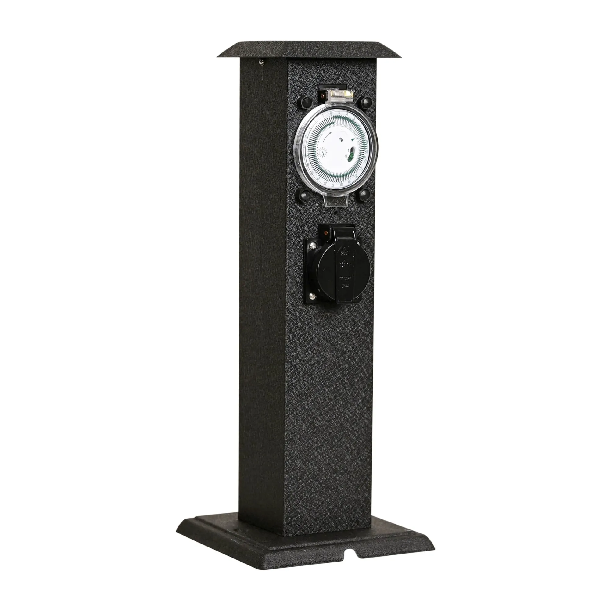 Diamant Buitenverlichting|Buitenverlichting>Sokkel tuincontact + timer 2x230V NL