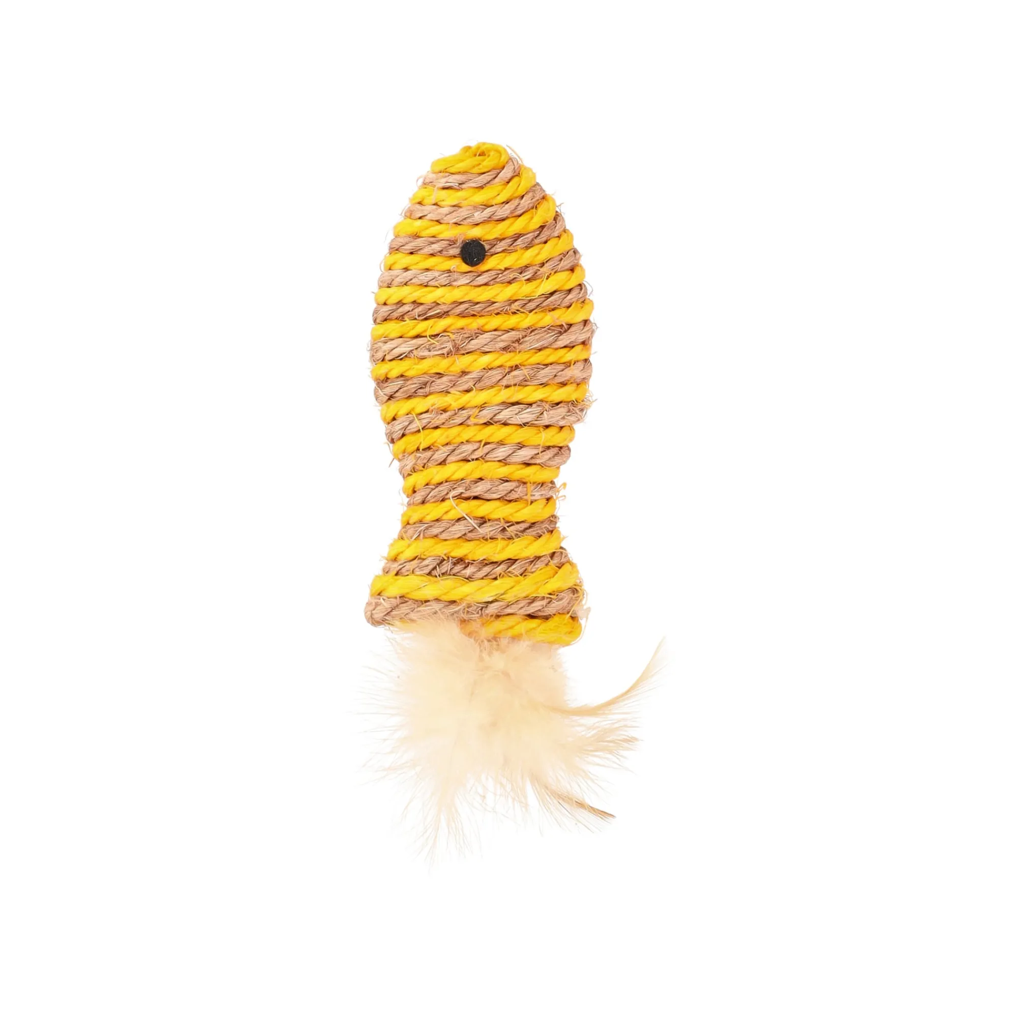 Friendly Pet Kattenspeeltjes>Speelgoed kat vis 14 cm bruin geel