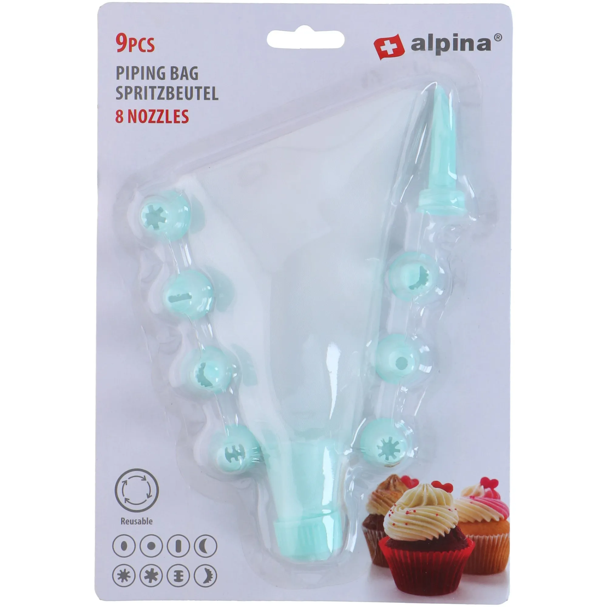 Alpina Koken & Tafelen>Spuitset 27cm 9-delig