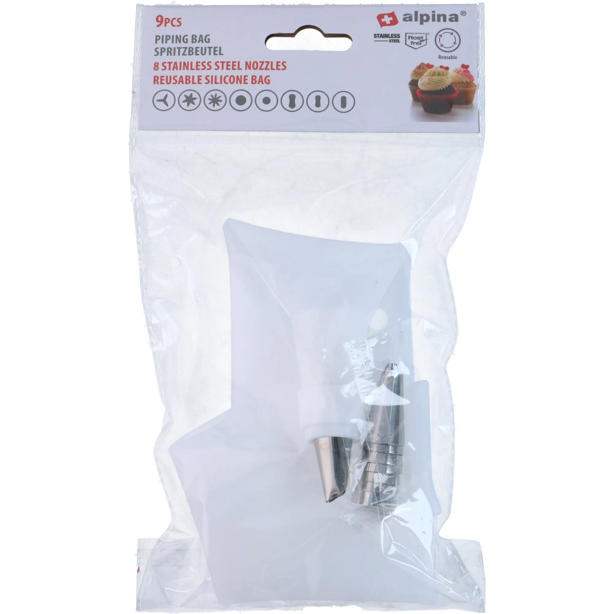 Alpina Koken & Tafelen>Spuitset 31cm 9-delig