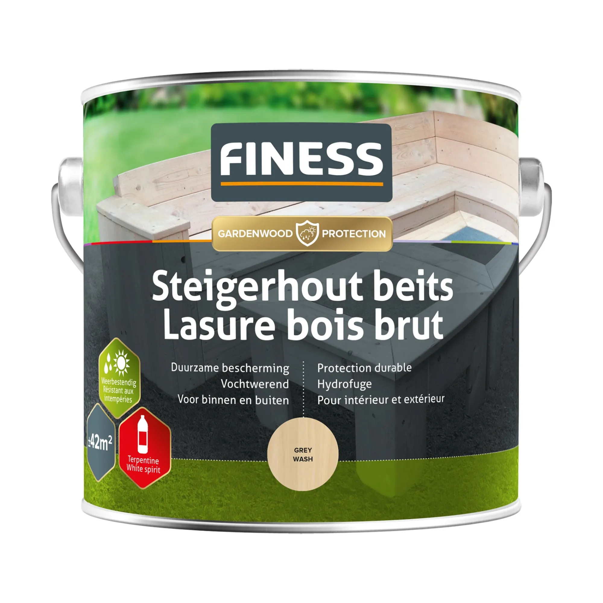 Finess Beits En Vernis>Steigerhoutbeits greywash 2.5L