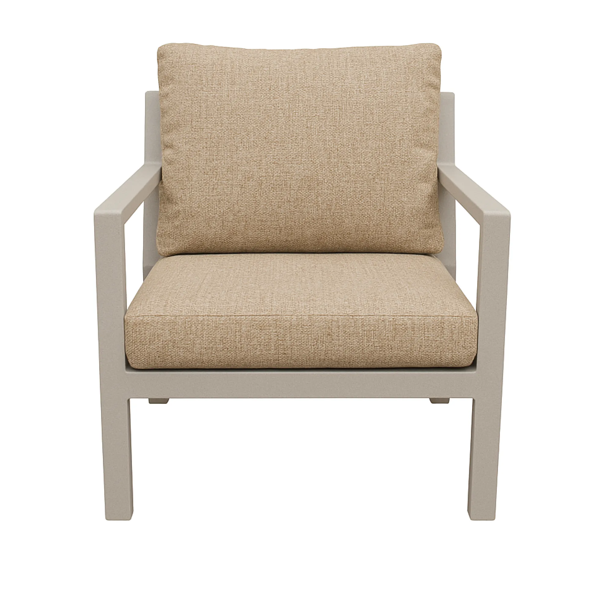 Bois le Duc Tuinstoelen|Loungesets>Stoel Brozzi milky grey met kussens