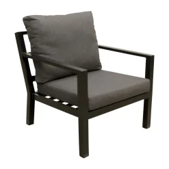 Bois le Duc Tuinstoelen|Loungesets>Stoel Brozzi zwart +kussens