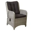 Bois le Duc Tuinstoelen>Stoel Cimino verstelbaar white grey met kussen