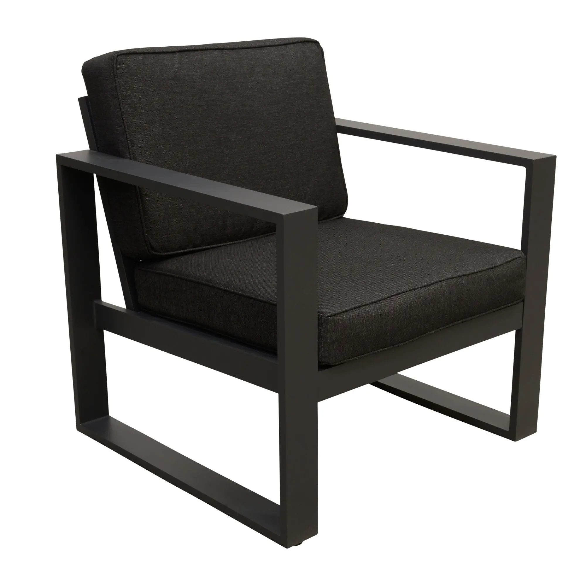 Bois le Duc Loungesets>Stoel Lucito antraciet met kussen