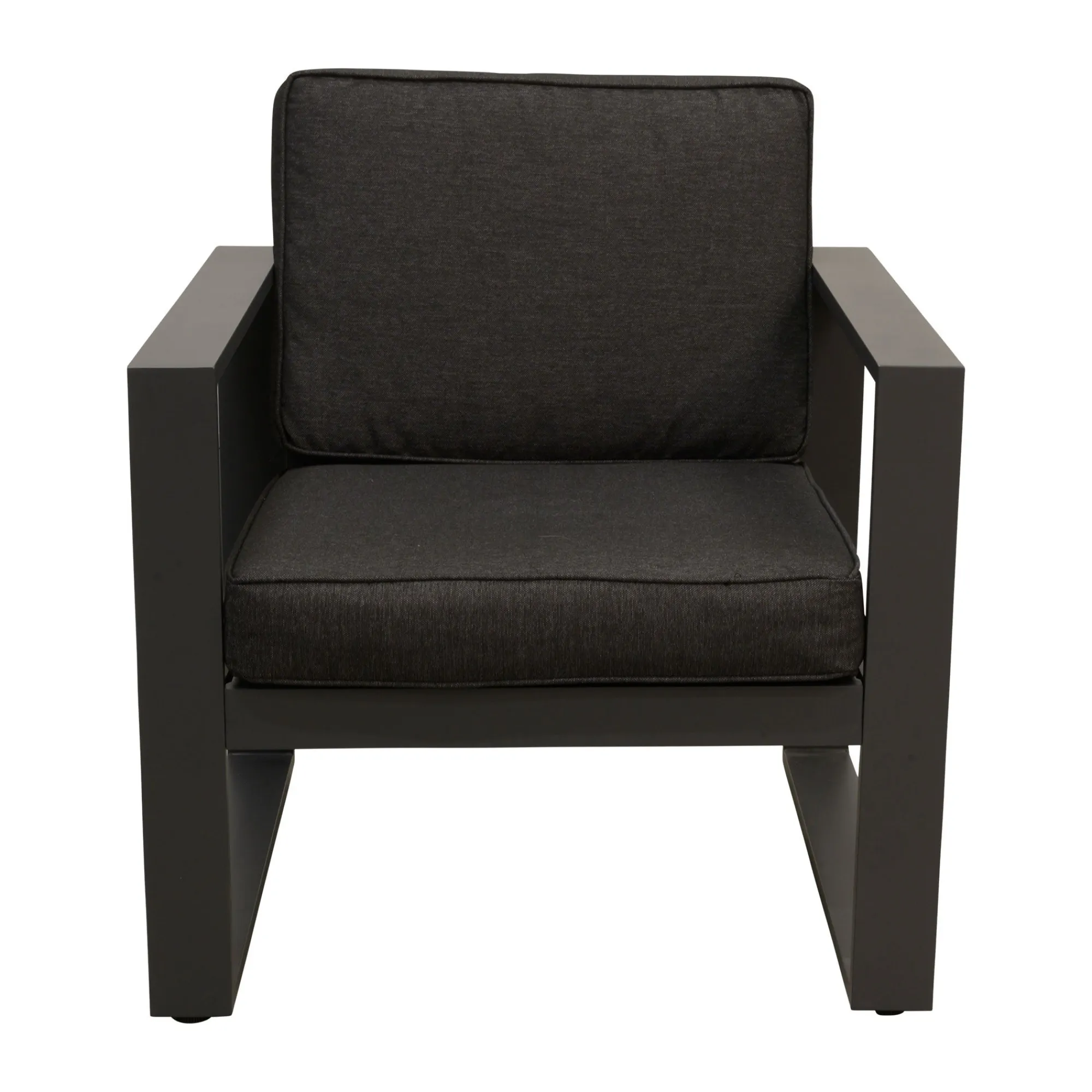 Bois le Duc Loungesets>Stoel Lucito antraciet met kussen