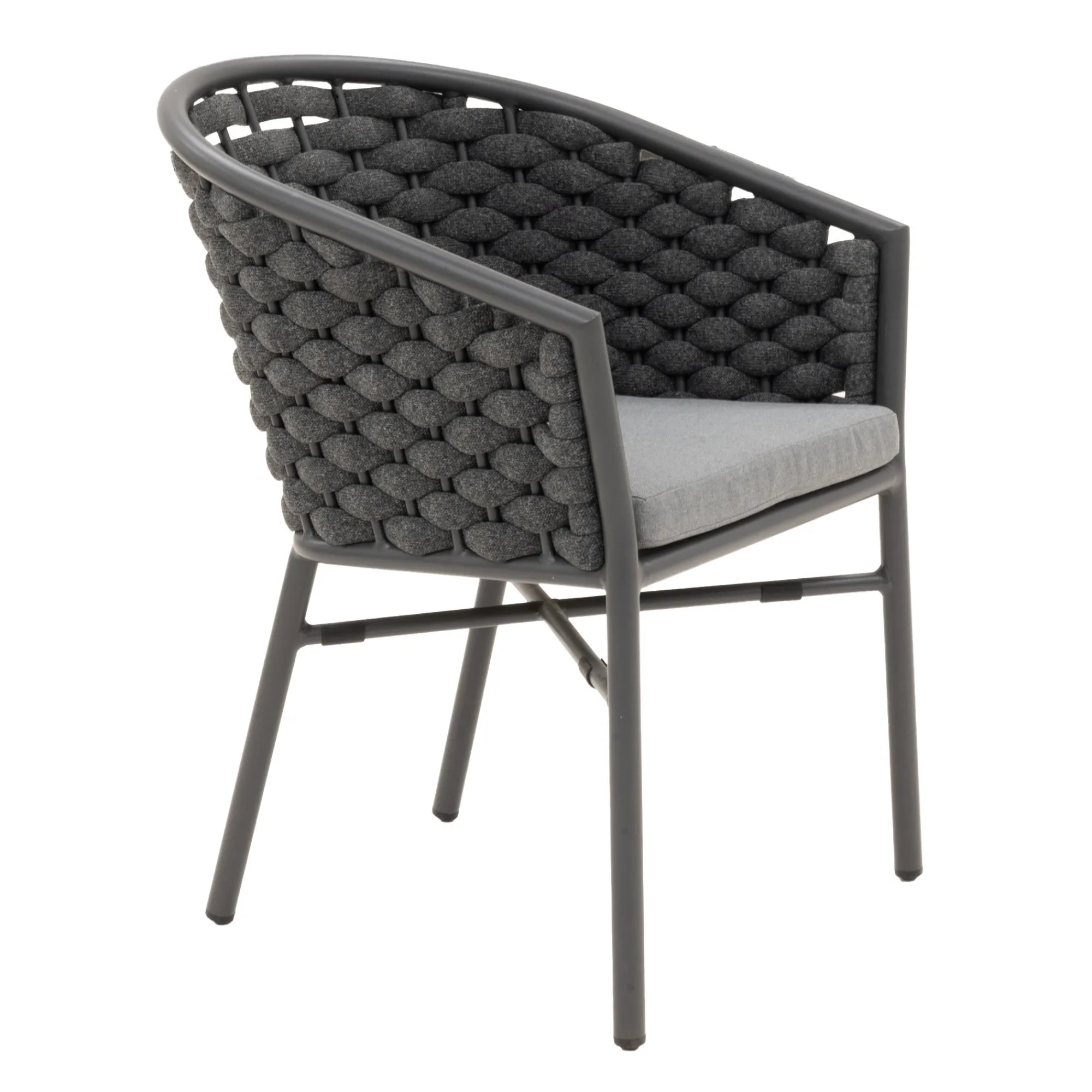 Bois le Duc Tuinstoelen>Stoel Stapel Serina antraciet met kussen