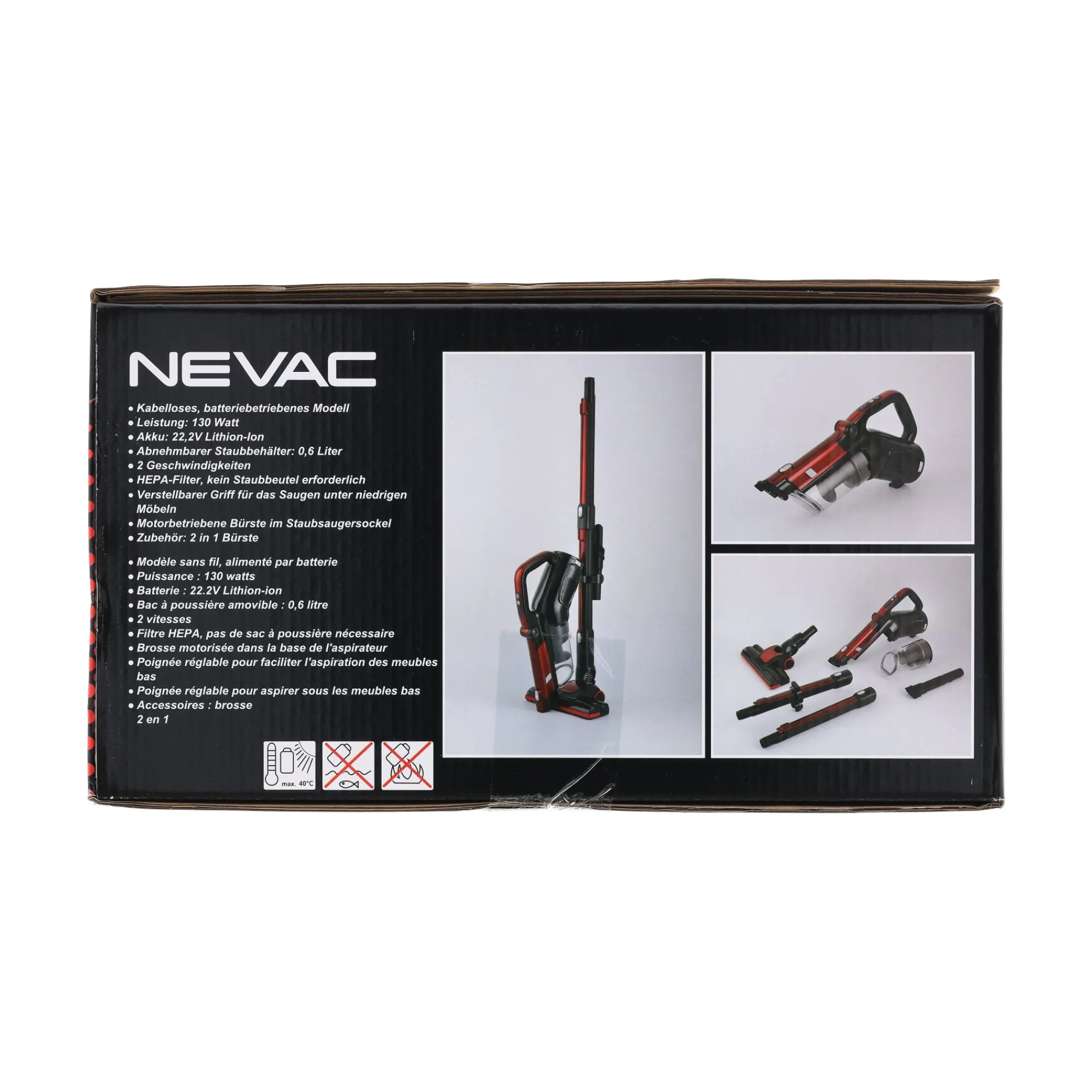 Nevac Stofzuigen>Stofzuiger accu cycloon SAC2 22V Pro