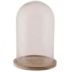 Natural Collections Woondecoratie|Kunstplanten En Kunstbloemen>Stolp glas met voet 17 x 25 cm