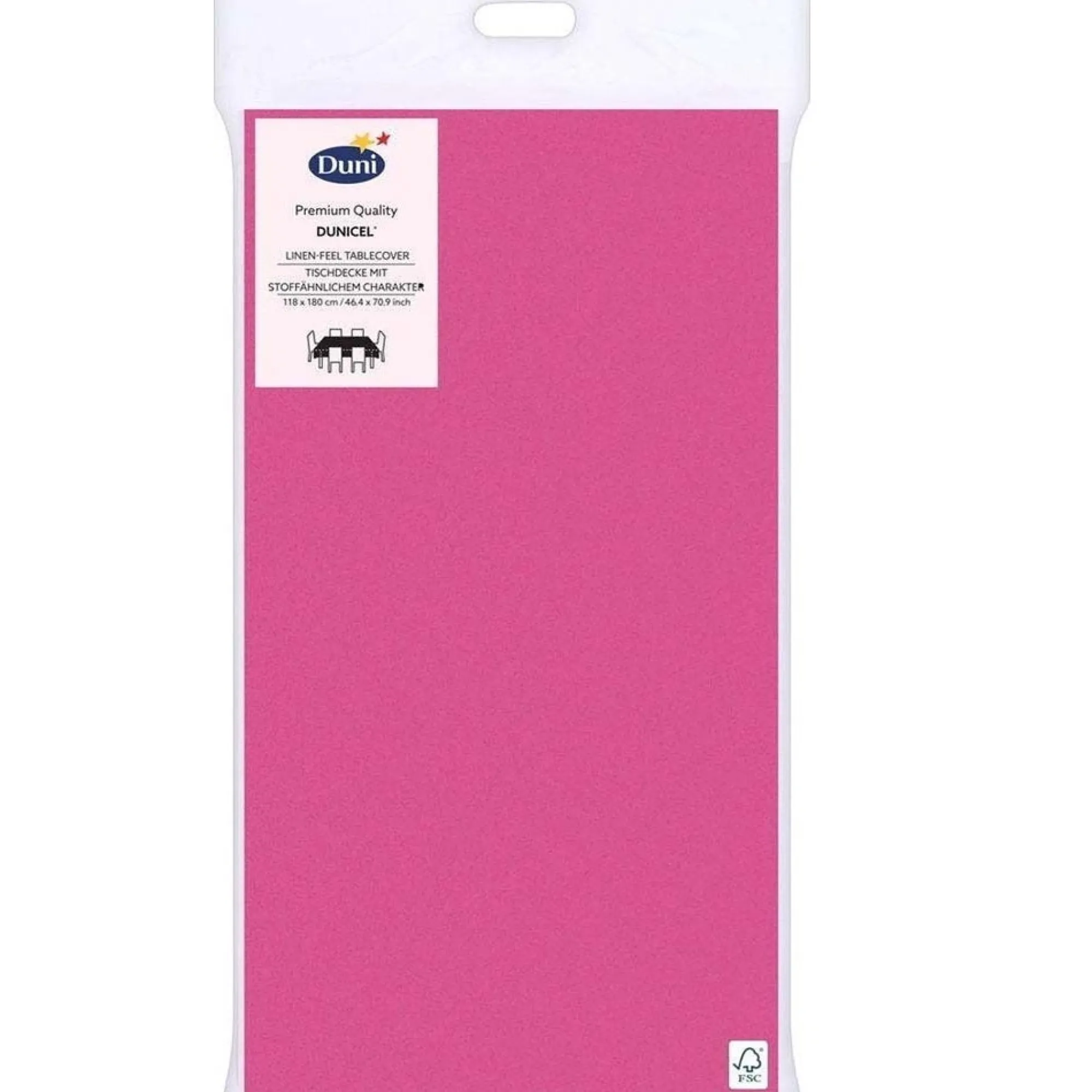Duni Woondecoratie|Koken & Tafelen>Tafelkleed cel 118 x 180 cm Fuchsia